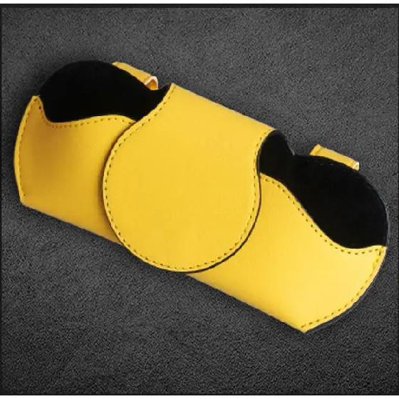 PU Leather Car Glasses Case Auto Sun Visor Glasses Holder Sunglasses Clip Card Ticket Holder Organizer Universal Car Accessories