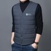 Men's Plus Size Cotton Vest - Sleeveless, Warm, Casual Fit for Seniors - Ideal for Autumn and Winter