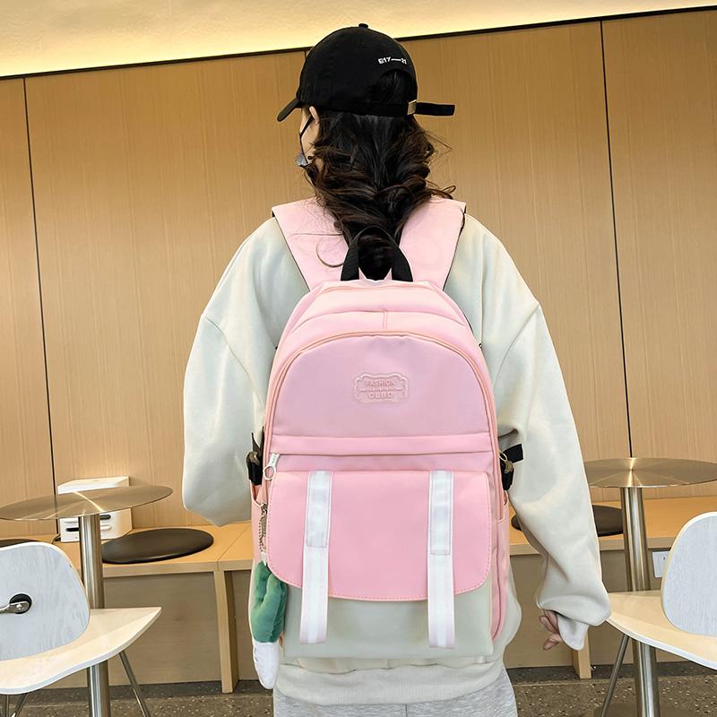 Three-Piece Backpack Set Student Schoolbag Shoulder Bag Female Large Capacity Backpack with Pen Bag