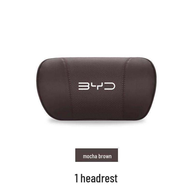 Genuine Leather Headrest & Lumbar Support Cushion for BYD Song PLUS, Han EV, Qin Plus, Tang Car