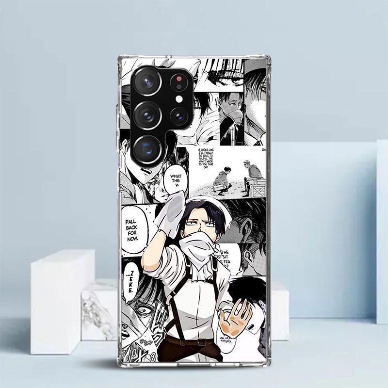 Attack Titan Anime Phone Case For Samsung Galaxy S24 S25 Edge S26 Ultra S22 S23 Plus S21 + S20 FE Soft TPU Back Cover Galaxy S22
