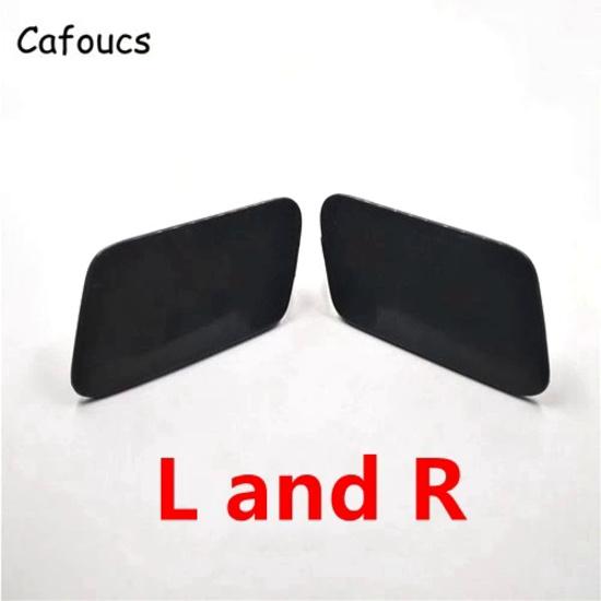 Cafoucs Car Headlamp Water Spray Jet Cover For Citroen C5 2009-2012 Headlight Washer Nozzle Caps