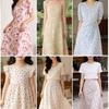 0.5m/2m Non Transparent Floral Chiffon Fabric for Sewing Summer Skirts Dresses Children's Clothing Rural Style Clothing Fabric