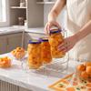Fruit Jar Holder 3-in-1 Stainless Steel Canning Rack with Foldable Handles, Anti-Scald Home Food Preservation Lifter, Rust?Proof Pot Rack,