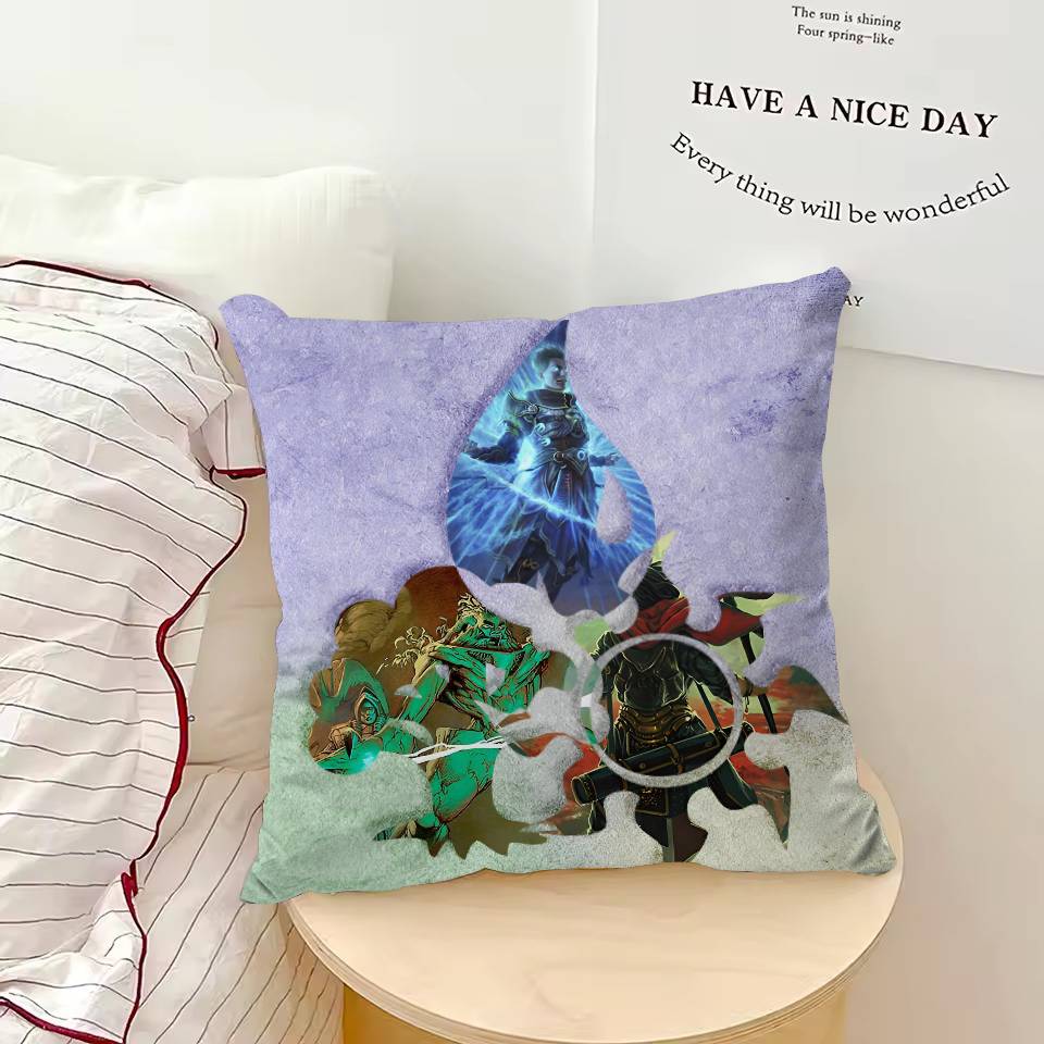Games M-Magic The Gathering Pillow Case Pattern Printing Pillowcase Living Room Sofa Cushion Cover Bedroom Room Decor