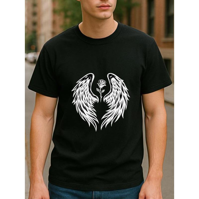 

Men s Printed Short-sleeved Shirt, Summer , Fashionable Style, Loose Round Neck Comfortable and Unique T-shirt, Suitable for Gamers and Theme Parties 4XL чорний