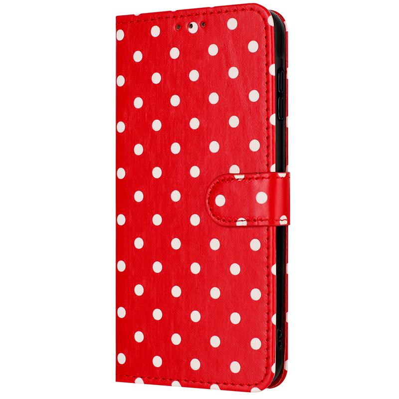 

Wallet Flip Leather Cute Dot Cover Case For iPhone 17 ProMax Air 16 Pro E 15 Pro 14 Plus 13 MINI 12 11 Pro Max Cover For iPhone 11