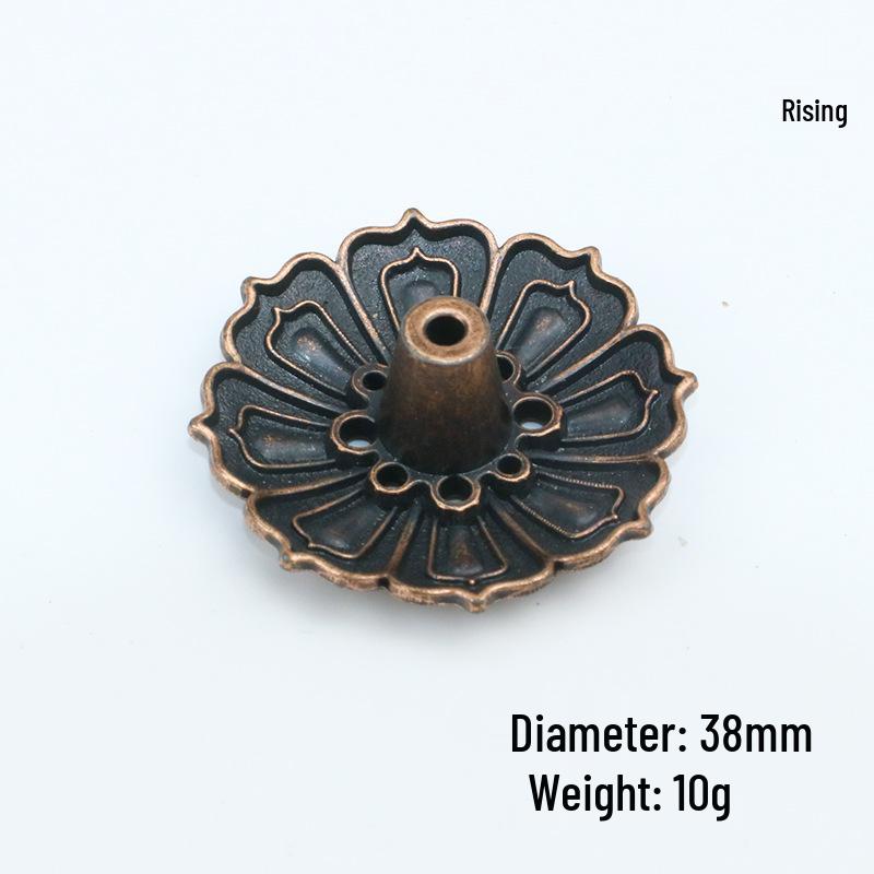 Lotus Alloy Multi-Hole Incense Holder and Burner Tray - Ornamental Incense Diffuser for Sticks