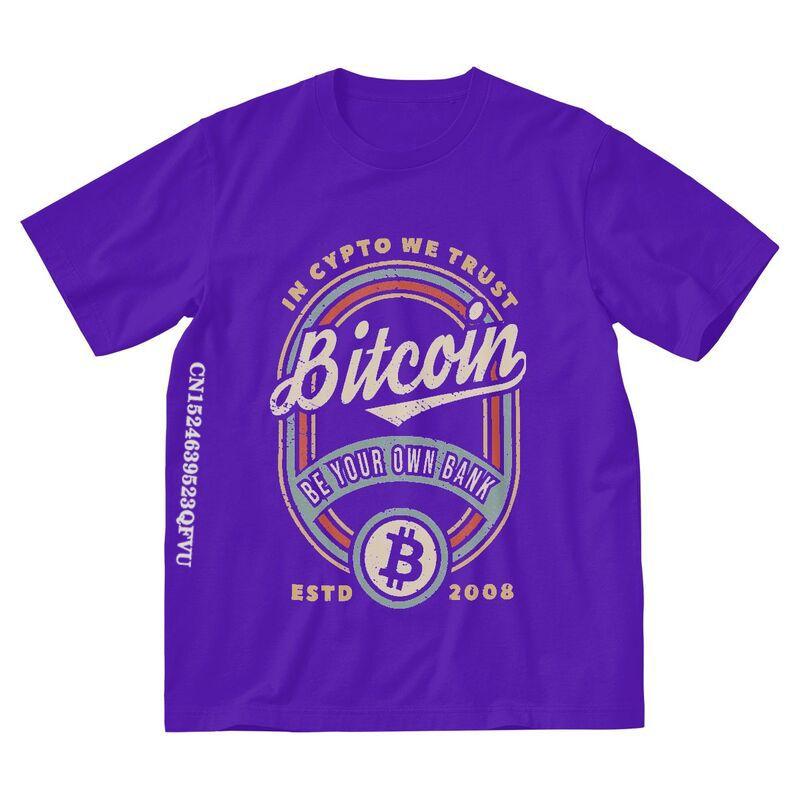 Vintage Bitcoin In Crypto We Trust T Shirt Men Men Fashion T Shirts Emo Clothes BTC Tshirts Gothic Anime Clothes Alternative