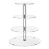 1 Set Cake Stand 3/4 Layers Transparent Round Large Capacity Easy Installation Acrylic Party Cupcake Tower Holder Wedding Supplies