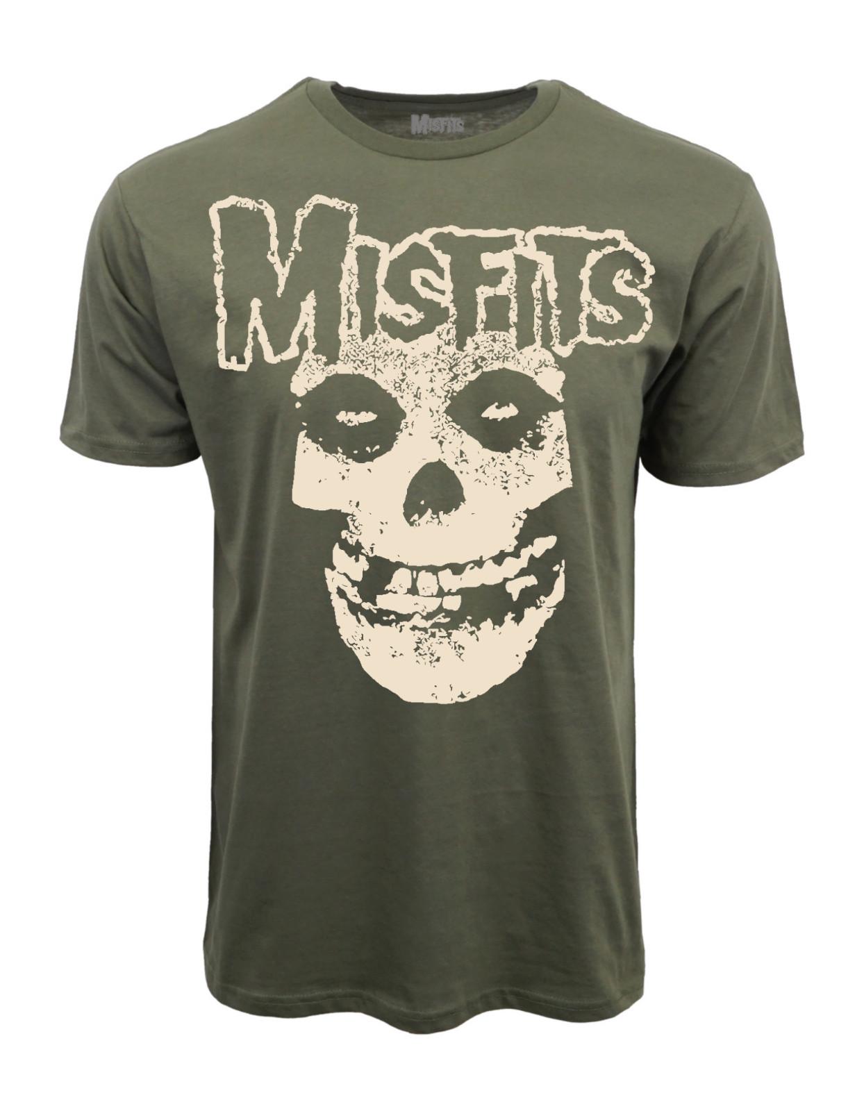 MISFITS FIEND SKULL GREEN GRAPHIC T SHIRT S