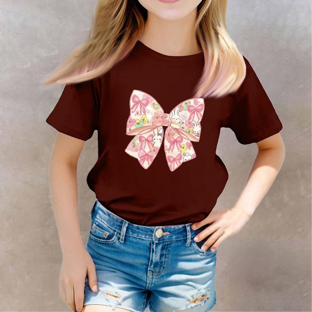 Toddler Girl Boy T-Shirts Kids Top Boys And Girls Printed Short Sleeved T-shirt