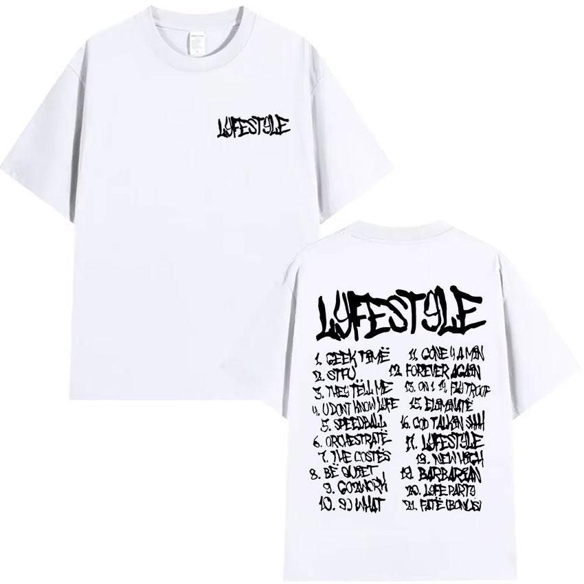 Rapper Yeat Lyfestyle Grafik T-Shirt Herren Damen Hip Hop Mode T-Shirts Baumwolle Kurze Ärmel Ästhetische Übergroße T-Shirts Oberteile