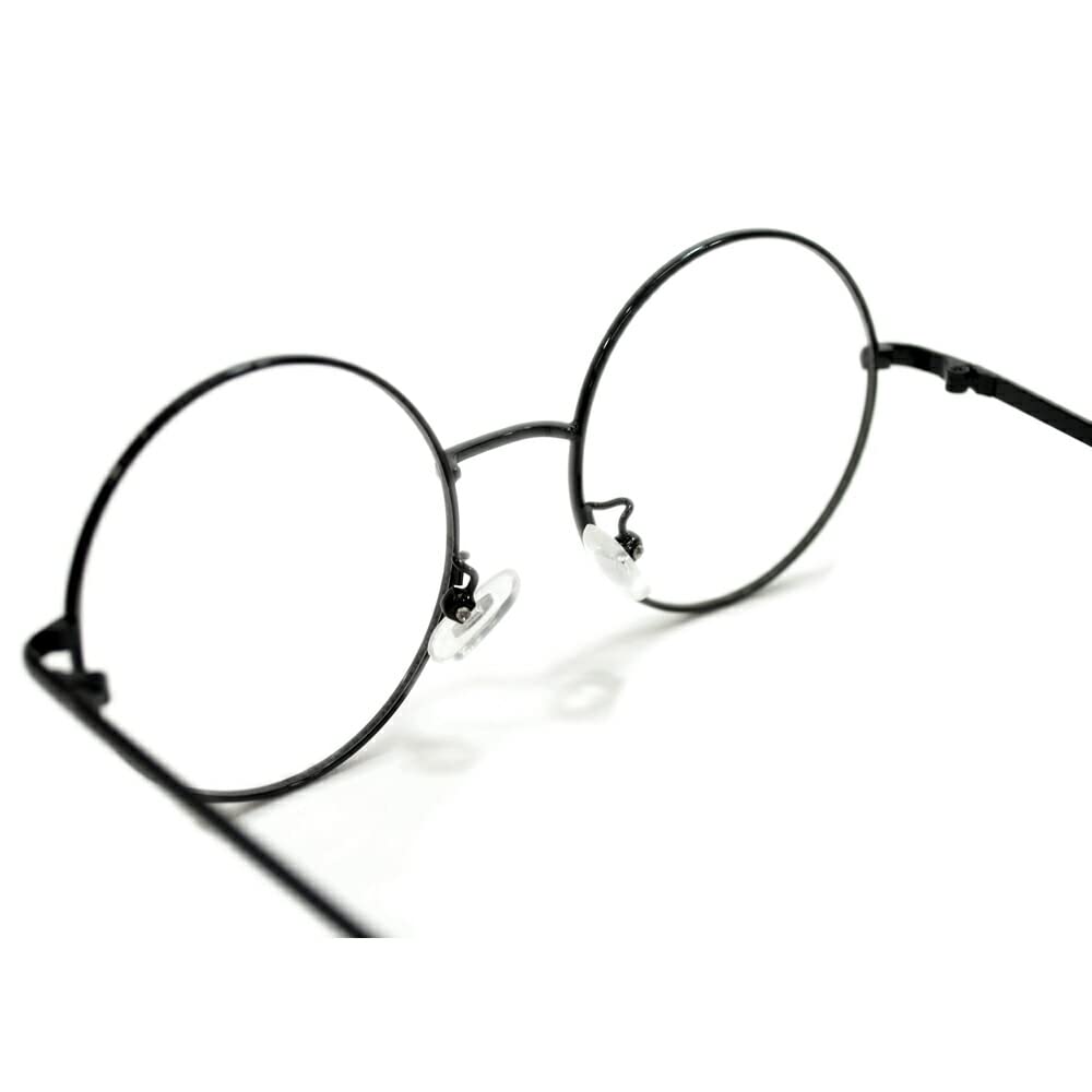 [MERRY PLEASURE] Sunglasses, Fashion Glasses, Men's & Women's, Round, Boston Style, Thin Rim, Metal Frame, Silver, Gold, Black, Brown, Bronze, Clear