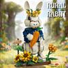 Mr. Rabbit Building Blocks Assemble Pastoral Bunny Animal Table Home Decoration Rural Flowers Rabbit Diy Toys Children Gift
