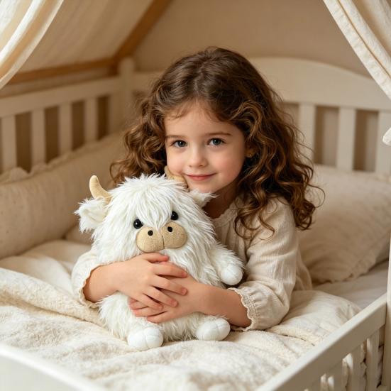 Highland Cow Plush Doll Soft Stuffed Animal Toy Cute Plush Doll for Stress Relief Soft Material PP Cotton Filling Perfect