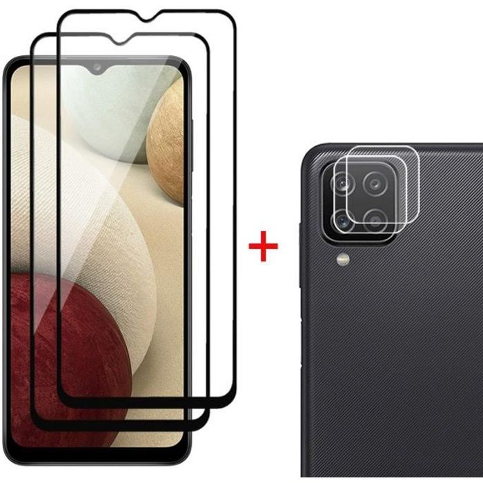 Protection écran - Samsung - Galaxy A12 - 2 Pack - Verre Trempé - Anti Rayures