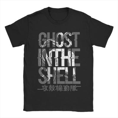 Ghost In the Shell 100 Cotton T Shirt For Adult Summer  Y2K Fun T-Shirts O-Neck Trendy Cool Tee Shirt Oversized Hot Sale Tops