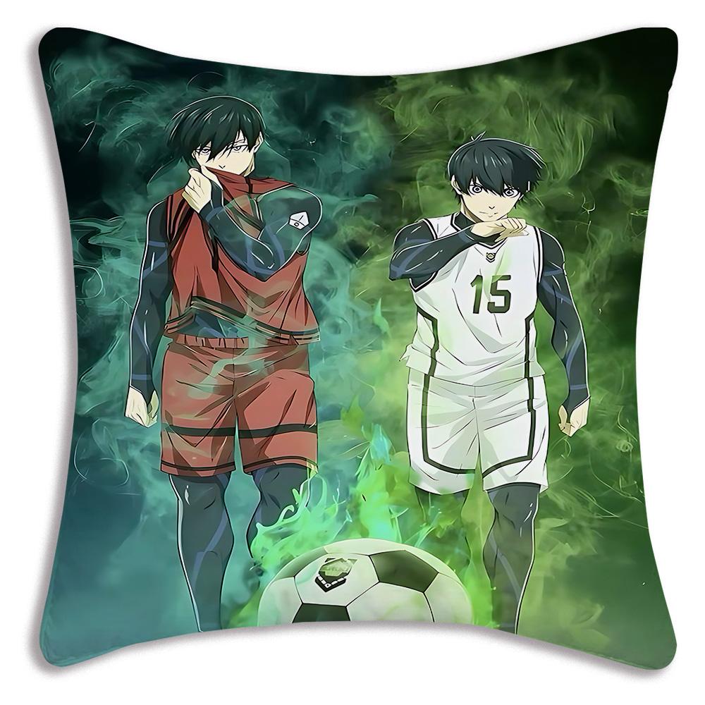 

Classic Anime B-Blue Locks Pillow Covers Cartoon Sofa Decorative Home Double-sided Printing Short Plush Cute Cushion Cover 30cmx30cm