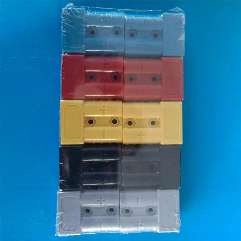 

AEE2-10PCS Anderson Style Plug Connector 50A With Anderson Handle Forklift Battery Charging Quick Connectors Kit