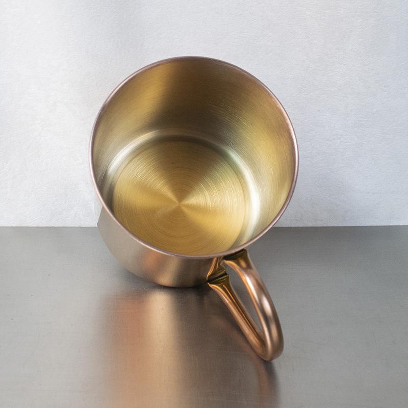Becher aus Edelstahl 304, Moskauer Bier-, Kaffee-, Kaltgetränkebecher, Cocktailglas zum Biertrinken
