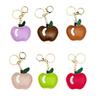 Apples Keychain Pendant Cute Apple-Shaped Leather Keychain Charm Colorful Fruit Bag And Car Pendant Soft Versatile Purse Charm for Women Tote Bags