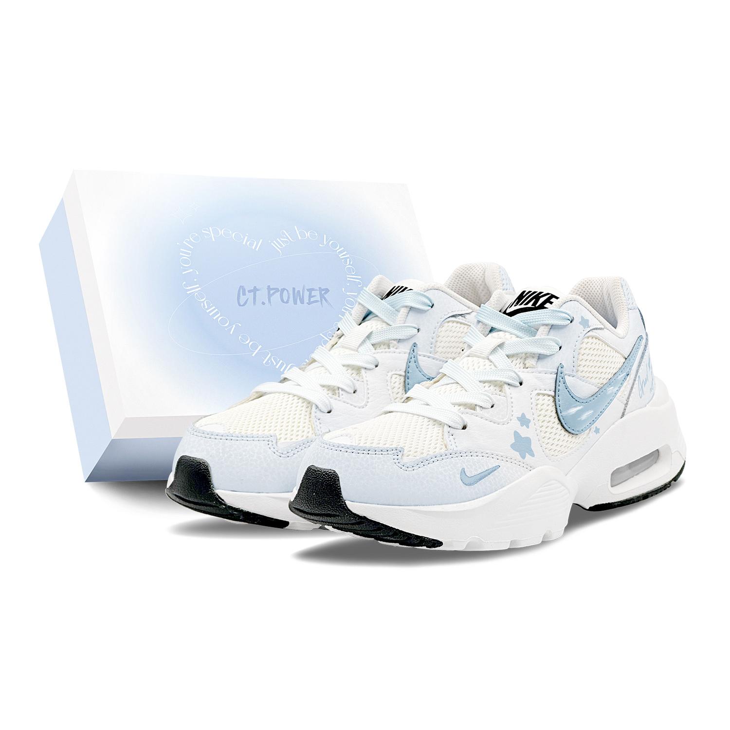 

Nike Air Max Fusion Abrasion Resistant Slip Resistant Low top Casual Running Shoes Women s White Blue CJ1671-100(Team1655-S-BOX) 38.5