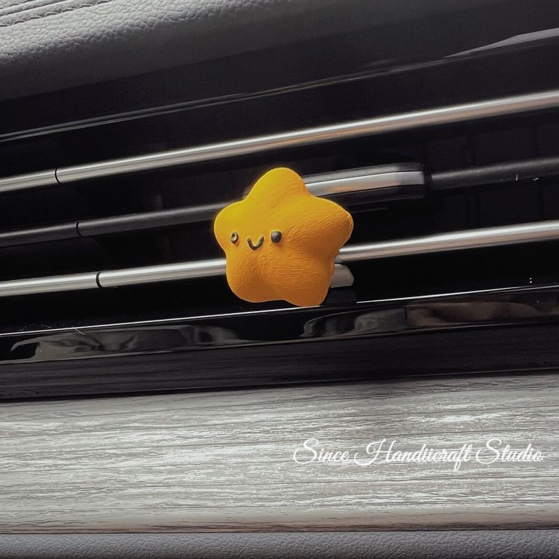 

Cute Star-Shaped Air Vent Decoration Car Ornament Healing Cartoon Car Interior Accessory Aromatherapy Gypsum Diffuser Stone Little star