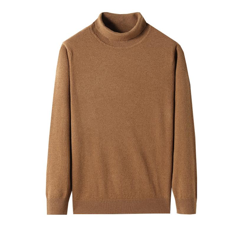 Autumn and Winter Men's Men's Senior Sense Thickened Turtleneck Warm Sweater Casual Pullover