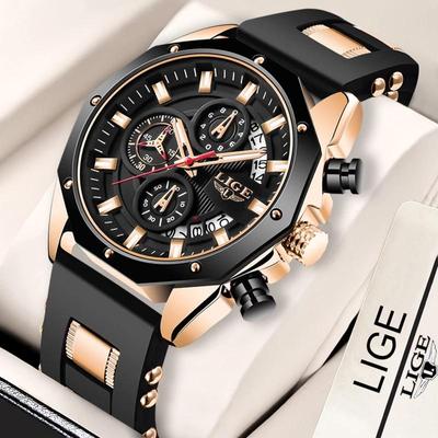 Original Men Watch Top Brand Luxury Silicone Sport Watch Men Quartz Date Clock Waterproof Luminous Wristwatch
