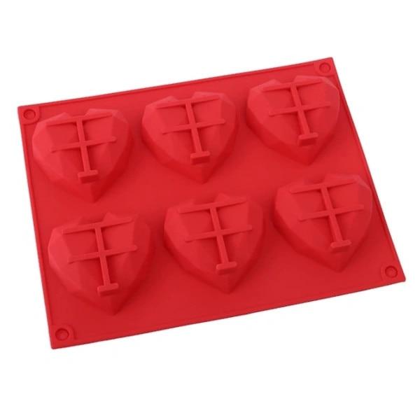 Matrita 3D Diamond Shape Silicone Mold 6 Cavities – Easy Release, for Artisan Chocolate, Cake Decorating, Jelly, Edible Candles
