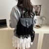Autumn and Winter New Backpack Bohemian Niche Backpack Fringed Bag Commuter Backpack Literary Women's Bag Retro Trend