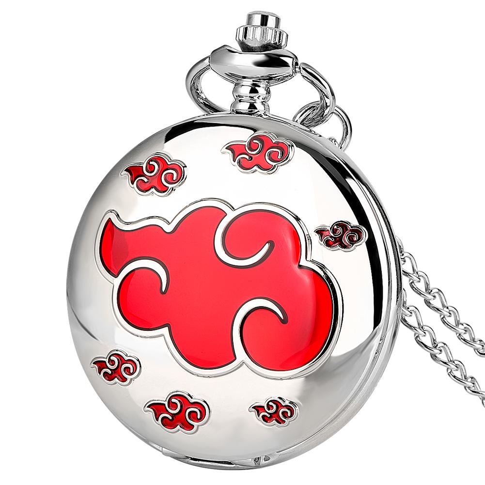 Anime Red Cloud Pocket Watch Men's Fashion Pendant Watch Men's Gift Clock Pocket Watch Christmas Gift