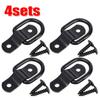 Heavy Duty D-Ring Pull Hook Stainless Steel Trailer Tie Down Anchor Black Secure Cargo Car Truck Enclosed Multi Purpose Mount