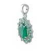 Silver Pendant with Emerald 3.77ct (2042396)