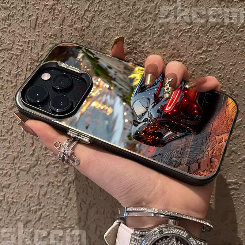 Fashion Dazzling Car Prnt Phone Case For iPhone 16 16E 15 14 13 12 11 Pro Max XR X XS 7 8 Plus IMD Material Back Cover