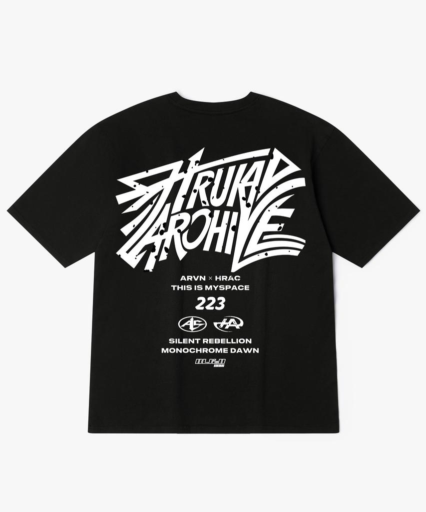 Hilukaakaibeu Kinetic Multi-Painting Logo Back Print Short Sleeve T-Shirt