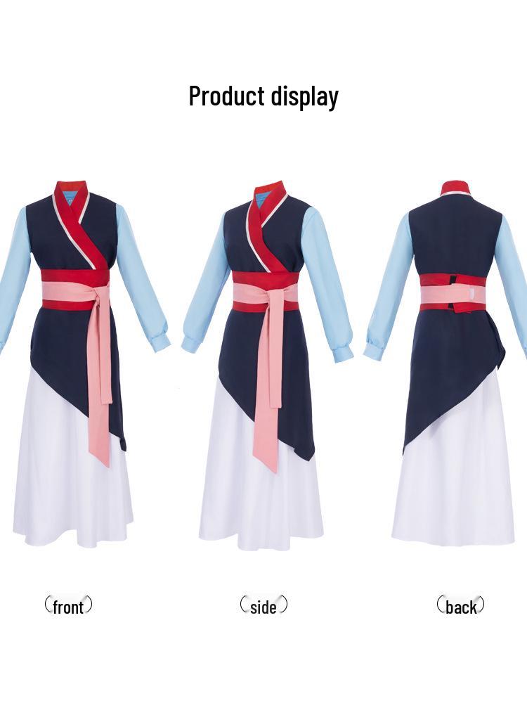 Mulan Children's Live-Action Cosplay Costume - Tomboy Performance Role-Playing Outfit