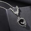 Unisex Bat Beads Faux Gemstone Pendant Necklace Finger Ring Earrings Jewelry