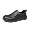 Spring new men's shoes leather soft sole British one-pedal lazy breathable casual leather shoes men