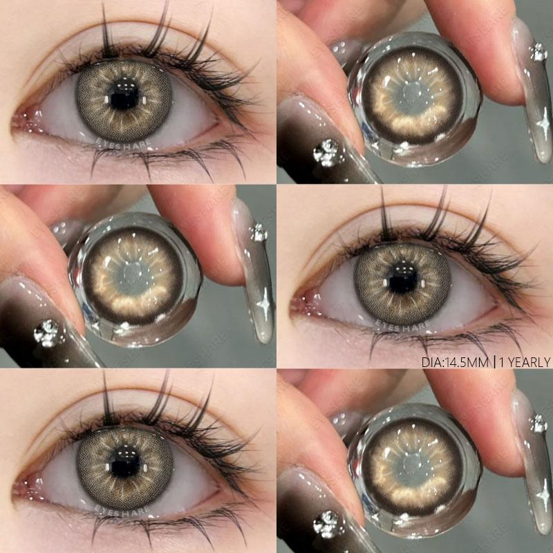 1 Pair Fashion Colored Lenses Gray Pupils Lens Green Eye Contacts Brown Lenses Yearly Cosmetics Blue Contacts for Eyes