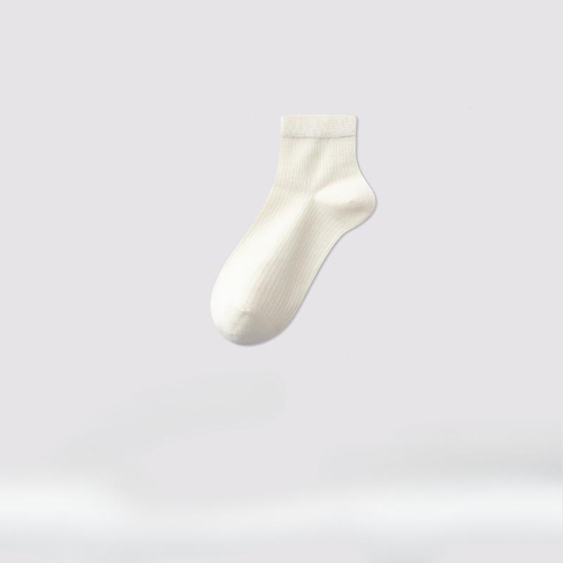 Female Summer Thin Style Cool Feeling Mesh Breathable Pure Color Boneless Antibacterial Deodorant Socks
