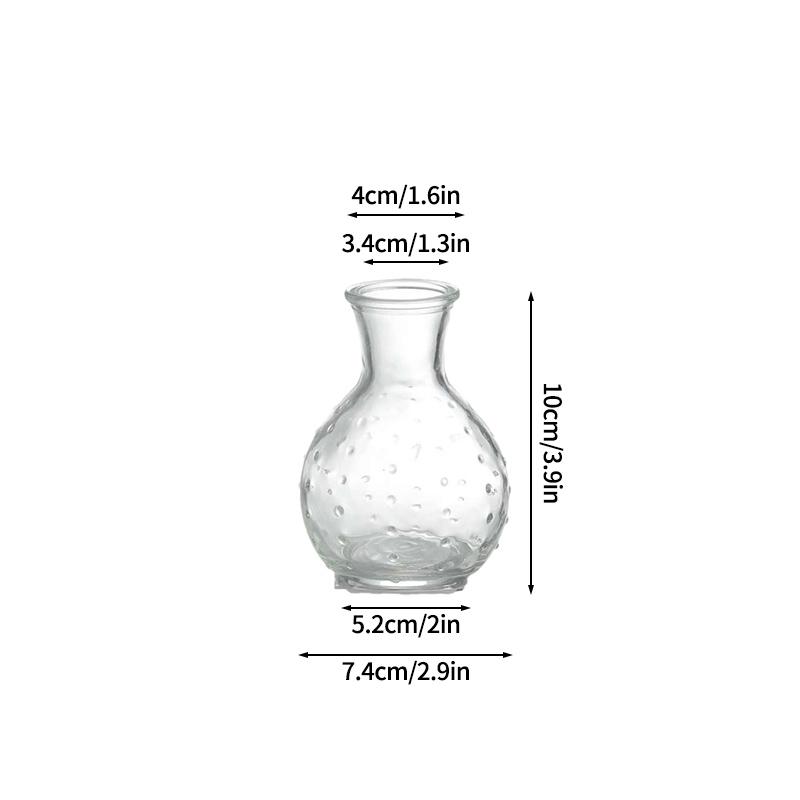 Mini Glass Flower Vases Clear Vases Hydroponic Flower Bottles Desk Accessories Wedding Vases Ornament Home Decor