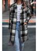 Autumn European & American Plaid Lapel Women's Casual Blazer