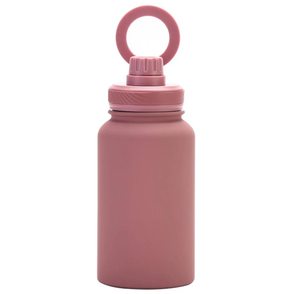 650ml Sports Water Bottle with Rotating Phone Holder Stainless Steel Double Vacuum Insulated Bottle for Outdoor Sports