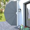 Folding Patio Side Fan Grey 160 Cm