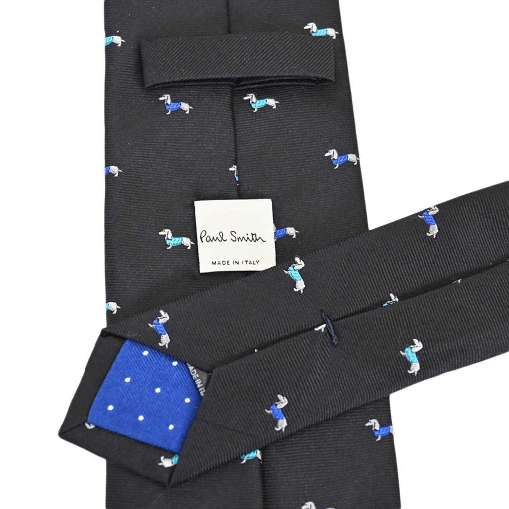 Paul Smith Tie Dog (8cm Wide) (Black/Blue (PS145)) [Used]
