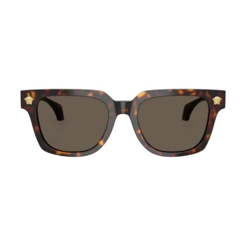 Versace Personalized Design Acetate Square Sunglasses Unisex Couple Style Tortoise/Black 56504549 VE4510U-Black 52 - glasses case