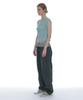 PARTIMENTO WOMEN Double Waist Parachute Pants_Charcoal