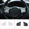 For Jaguar XE XF F-PACE E-PACE F-TYPE Aluminum Alloy Silver Car Steering Wheel Button Sequin Decorative Sticker Car Accessories